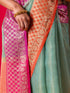 Blue Ganga Yamuna Muga Tissue Saree with Blouse Fabric